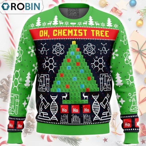Oh, Chemist Tree Science Ugly Christmas Sweater