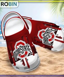 Ohio State Buckeyes 3D Melting Paint Printed Crocs Shoes