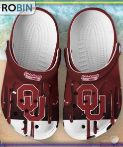 Oklahoma Sooners 3D Melting Paint Printed Crocs Shoes