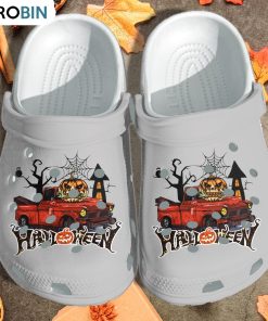 Old Truck For Halloween Crocs Shoes
