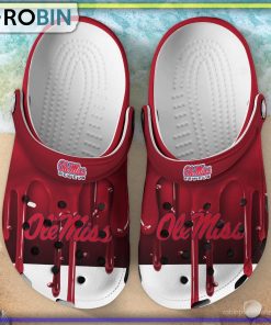 Ole Miss Rebels 3D Melting Paint Printed Crocs Shoes