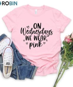 On Wednesday We Wear Pink Retro Shirt, Pink Ghost Short Sleeve Sweatshirt