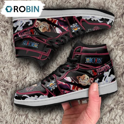 One Piece Monkey D.Luffy Jordan 1 High Sneakers, Custom Anime Shoes