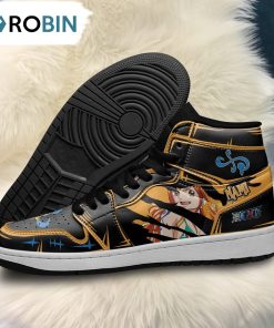 One Piece Nami Jordan 1 High Sneakers, Custom Anime Shoes