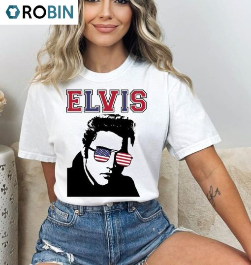 Patriotic Elvis Presley Neutral Shirt , Comfort Colors Sweatshirt Tank Top For Women