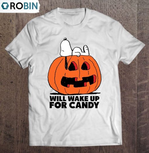 Peanuts Halloween Snoopy Wake For Candy Ver2 Unisex Shirt