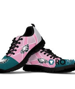 Philadelphia Eagles Cancer Pink Ribbon Gift Breathable Running Sneaker
