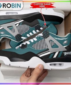 Philadelphia Eagles Design Personalized Air Jordan 4 Sneaker