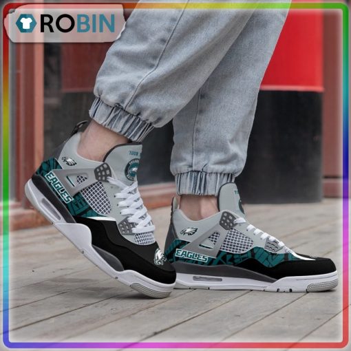 Philadelphia Eagles Football Personalized Air Jordan 4 Sneaker