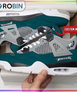 Philadelphia Eagles Logo Personalized Air Jordan 4 Sneaker