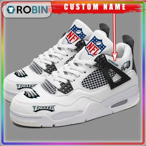 Philadelphia Eagles NFL Personalized Air Jordan 4 Sneaker