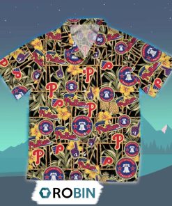 Philadelphia Phillies Hibiscus Flower Hawaiian Shirt, 3D Printed Aloha Shirt