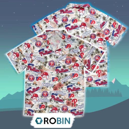 Philadelphia Phillies Summer Hawaiian Shirt, 3D Printed Aloha Shirt