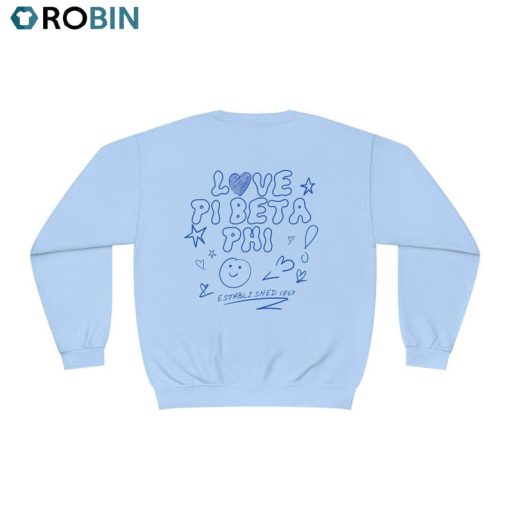 Pi Beta Phi Love Doodle Shirt, Trendy Unisex T Shirt Hoodie