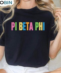 Pi Beta Phi Sorority Colorful Shirt, Comfort Crewneck Hoodie
