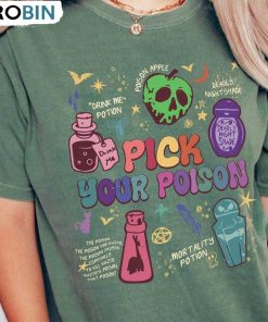 Pick Your Poison Halloween Shirt, Halloween Comfort Hoodie Long Sleeve