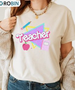 Pink Teacher Cute Shirt, Colorful Teacher Long Sleeve Sweatshirt
