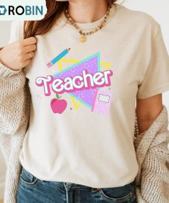 Pink Teacher Cute Shirt, Colorful Teacher Long Sleeve Sweatshirt