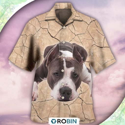 Pitbull On The Ground Casual Button-Down Shirt