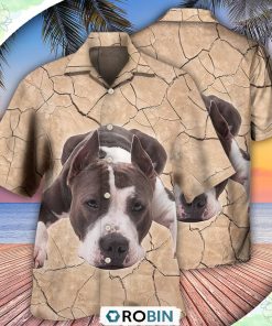 Pitbull On The Ground Casual Button-Down Shirt