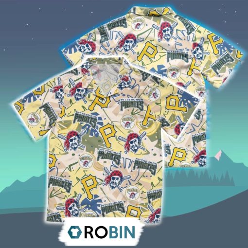 Pittsburgh Pirates Pattern Hawaiian Shirt, 3D Printed Aloha Shirt