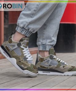 Pittsburgh Steelers Camo Personalized Air Jordan 4 Sneaker