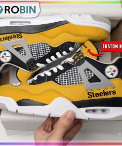 Pittsburgh Steelers Football Personalized Air Jordan 4 Sneaker