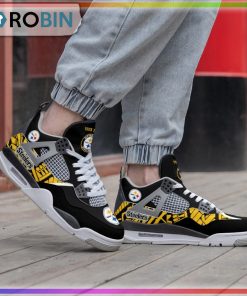 Pittsburgh Steelers NFL Logo Personalized Air Jordan 4 Sneaker