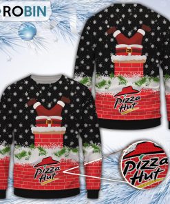 Pizza Hut Wool Christmas All Over Print Ugly Sweater
