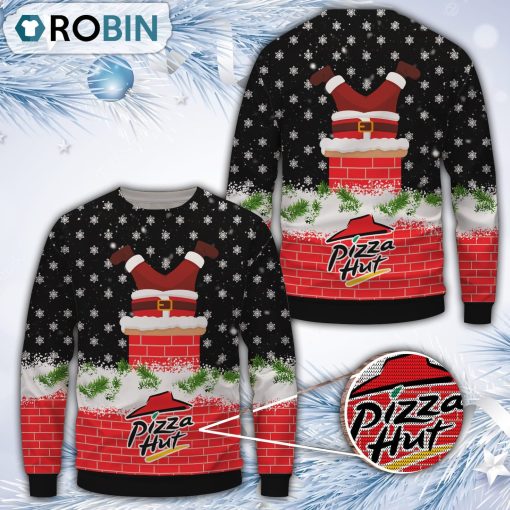 Pizza Hut Wool Christmas All Over Print Ugly Sweater