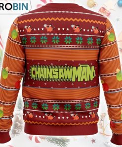 Pochita Chainsaw Man Ugly Christmas Sweater