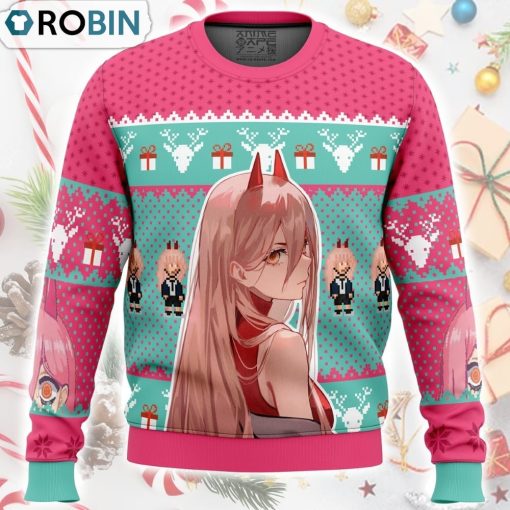 Power Chainsaw Man Ugly Christmas Sweater