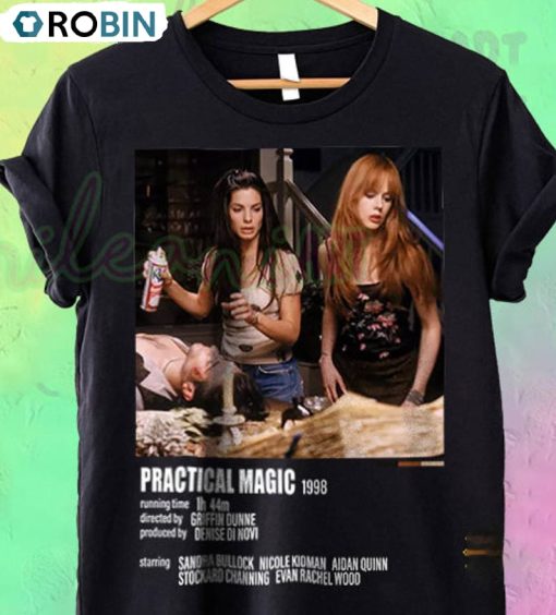 Practical Magic 1998 Movie Shirt, Vintage Cult Movie Short Sleeve Unisex Hoodie
