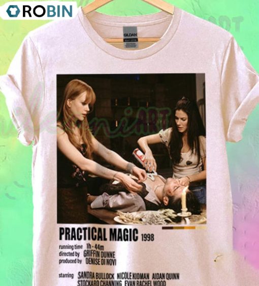 Practical Magic 1998 Movie Shirt, Vintage Unisex Hoodie Short Sleeve