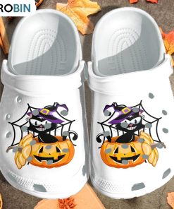 Pumpkin Cat Witch Halloween Crocs Shoes