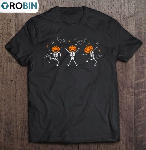 Pumpkin Halloween Jack O Lantern Skeleton Unisex Shirt