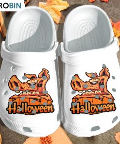 Pumpkin Pig In Halloween Crocs Shoes