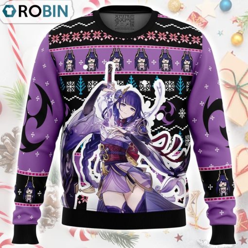 Raiden Genshin Impact Ugly Christmas Sweater