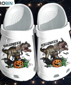 Raven And Dinosaur Crocs Shoes