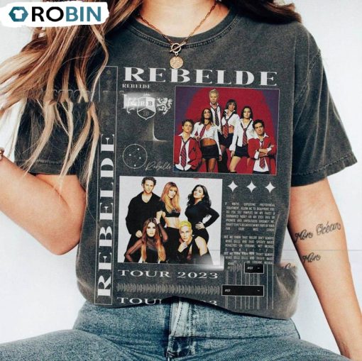 Rbd Touring Comfort Shirt, Rebelde Tour Unisex Hoodie Short Sleeve