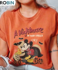 Retro A Nightmare On Main Street Mickey Shirt, Halloween Funny Unisex Shirt