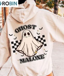 Retro Ghost Malone Shirt, Cute Ghost Unisex T-shirt Unisex Hoodie
