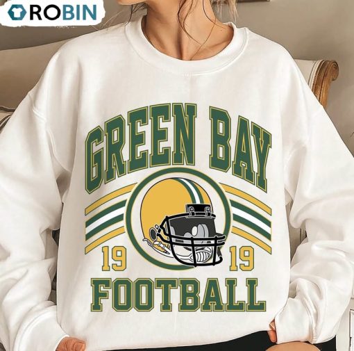 Retro Green Bay Football Shirt, Trendy Unisex Hoodie Crewneck