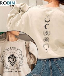 Retro Jonas Brothers Shirt, The Eras Tour Double Sides Short Sleeve Hoodie Retro Jonas Brothers Shirt, The Eras Tour Double Sides Short Sleeve Hoodie