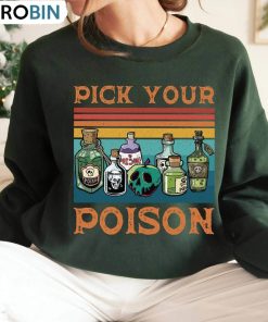 Retro Pick Your Poison Disney Halloween Shirt, Villains Mickey Unisex T-shirt Tee Tops