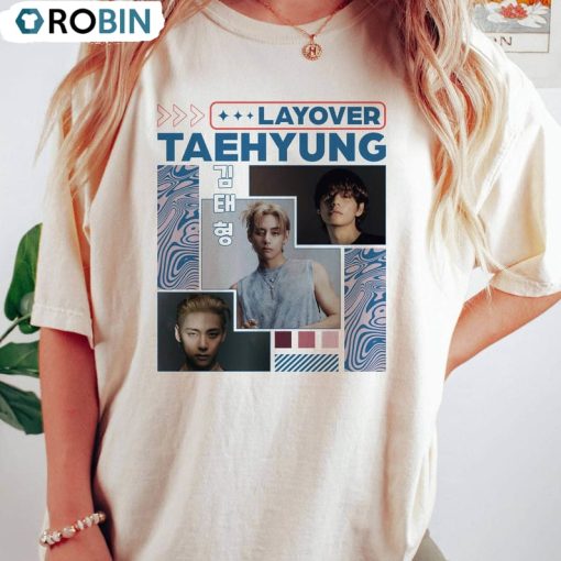 Retro V Layover Shirt, V Is Coming Taehyung Kpop Unisex T-shirt Tee Tops