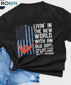 Rich Men North Of Richmond American Flag Shirt, Oliver Anthony Music Song Lyrics Hoodie Sweatshirt
