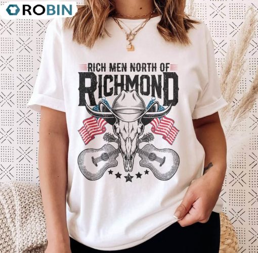 Rich Men North Of Richmond Trendy Shirt, Country Music Pride Flag Unisex Shirt