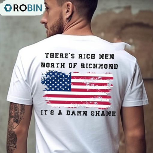 Rich Men North Of Richmond Vintage Shirt, Usa Flag Tee Tops Unisex T-shirt