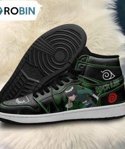 Rock Lee Jordan 1 High Sneakers, Custom Naruto Anime Shoes